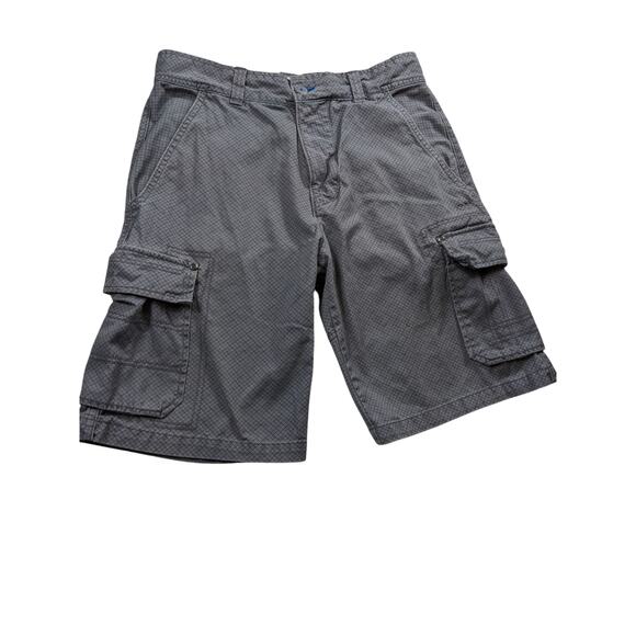 Ocean Pacific OP Mens 34 Cargo Shorts Utility Pockets Checkered Grid Pattern - Picture 14 of 15